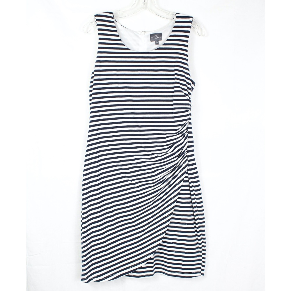 Market & Spruce Striped Mock Wrap Dress